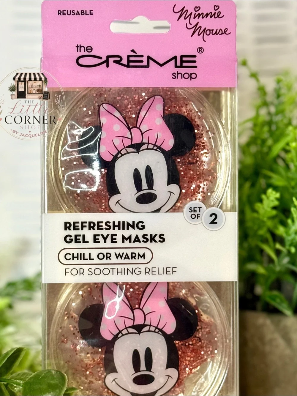 The Crème Shop Minnie Mouse Pink Gel Eye Masks - Set of 2
